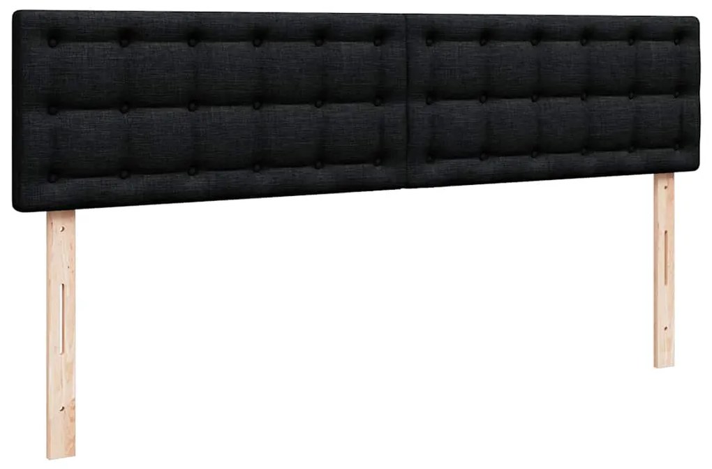 Estrutura de cama otomana com colchão 200x200 cm tecido preto