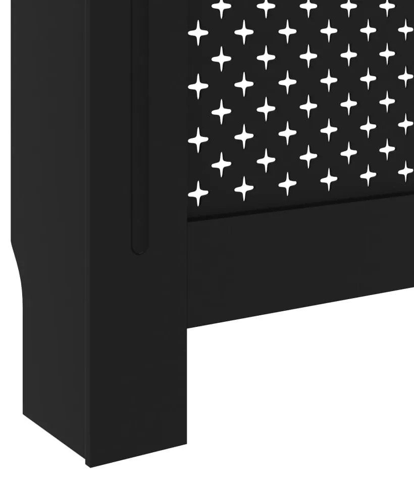 Cobertura de radiador 152x19x81,5 cm MDF preto