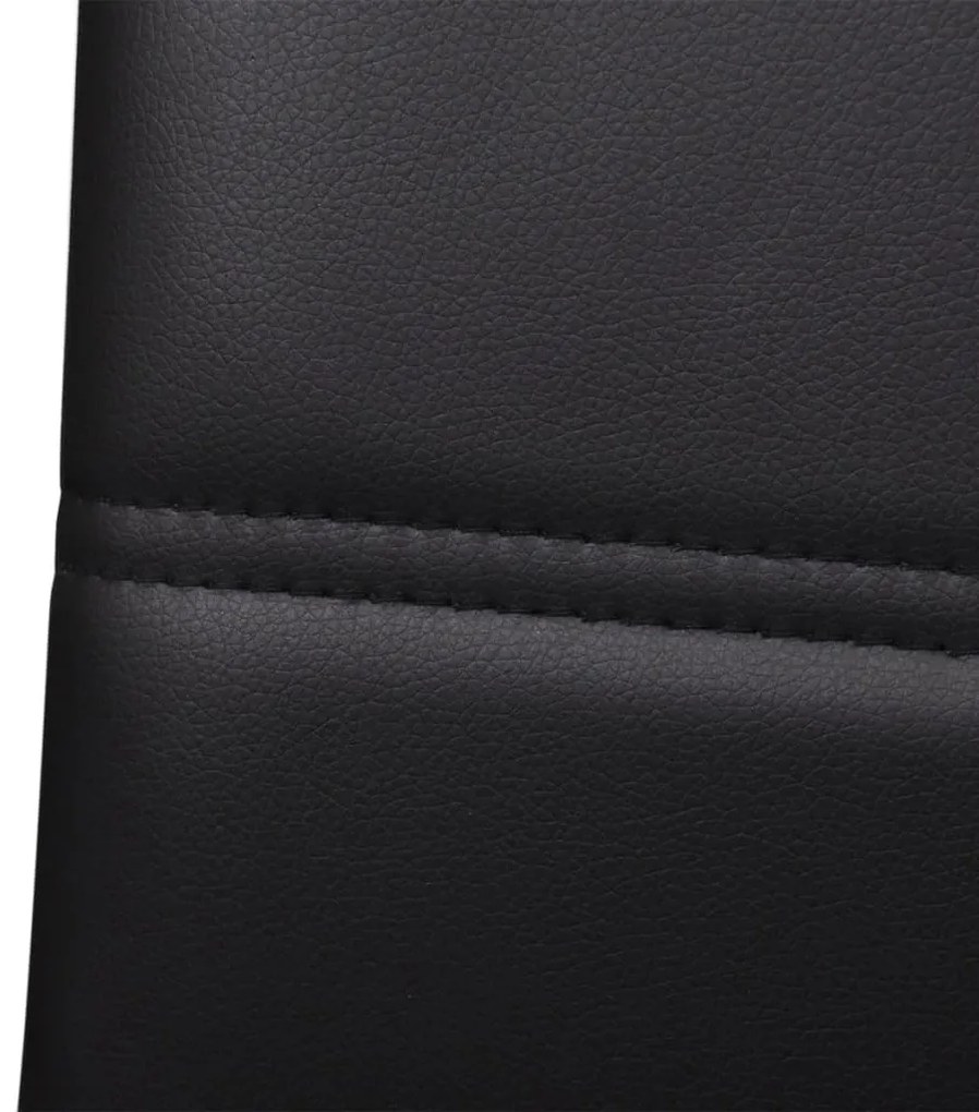 Cadeiras de jantar cantilever 4 pcs couro artificial preto