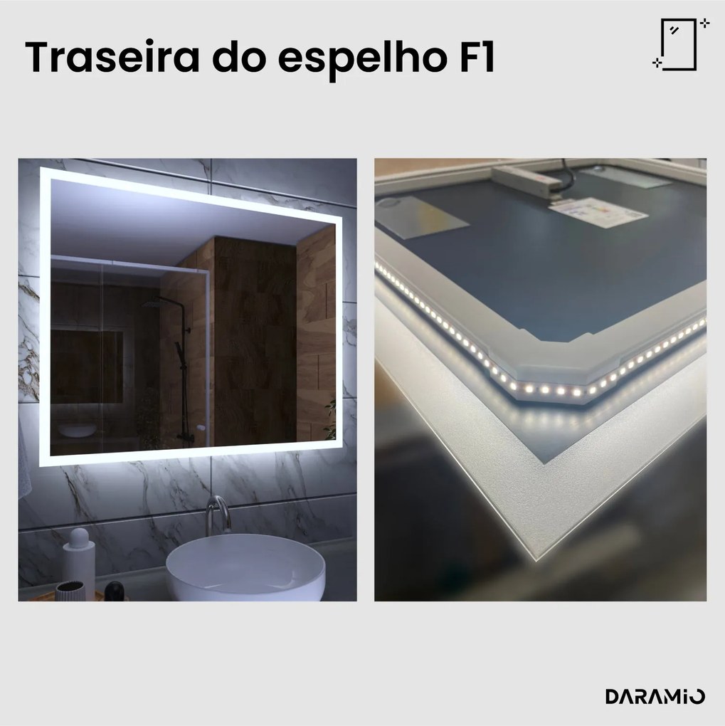 Espelho com luz F1