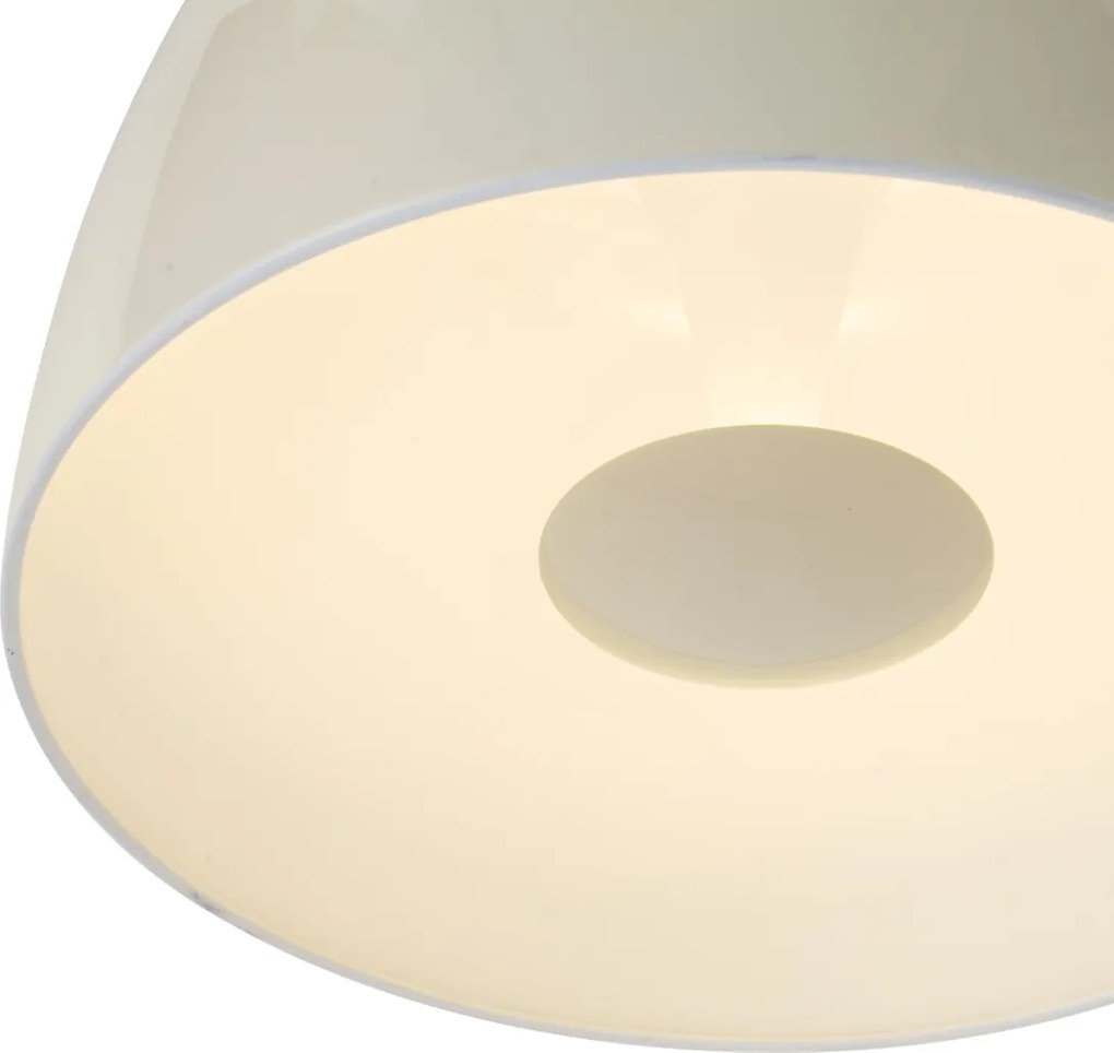 Plafon de teto retro bege com interior branco - Vera