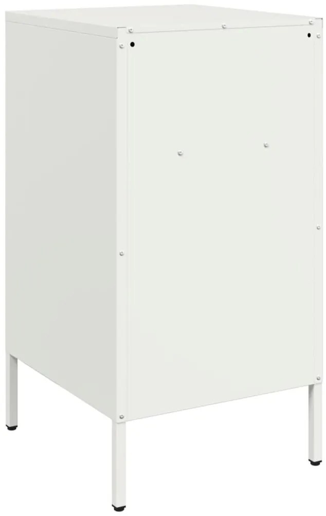 Mesa de cabeceira 36x39x68 cm aço branco