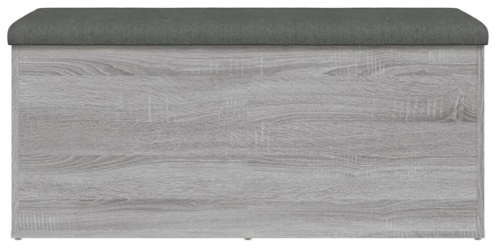 Banco arrumação 102x42x45 cm derivados madeira cinzento sonoma