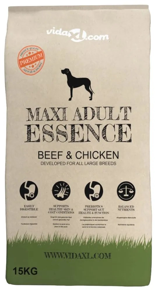 Ração premium para cães Maxi Adult Essence Beef &amp; Chicken 15 kg