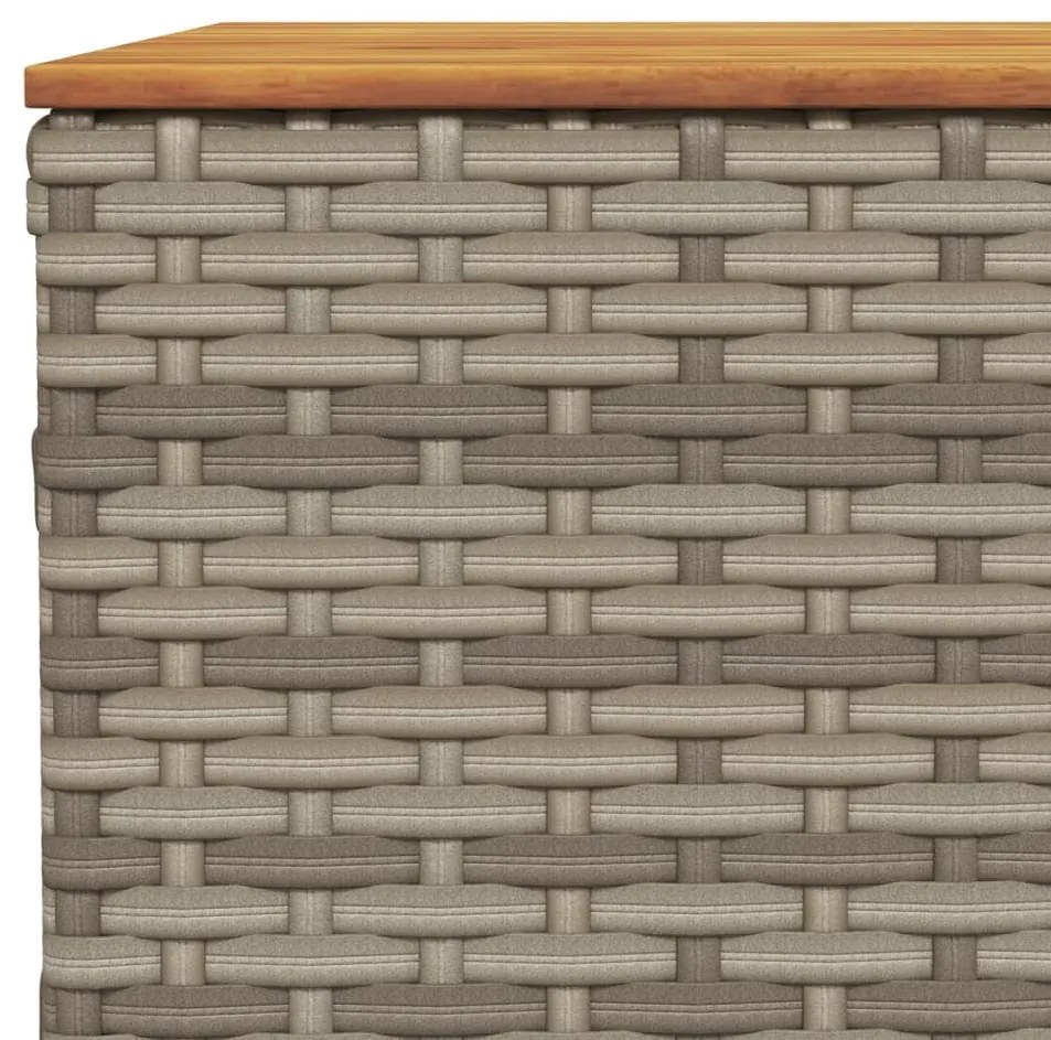 6 pcs conjunto sofás de jardim com almofadões vime cinzento