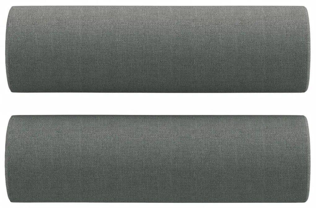 Sofá 2 lugares +almofadas decorativas 140cm tecido cinza-escuro
