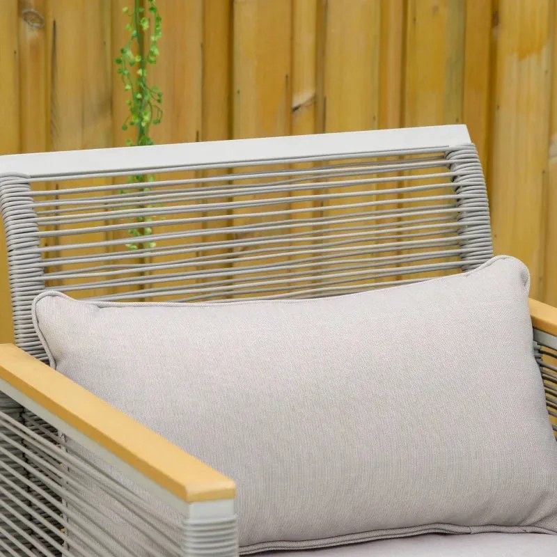 Conjunto Lounge Madalena em Vime - 2 Cadeiras, 1 Sofá e 1 Mesa - Desig
