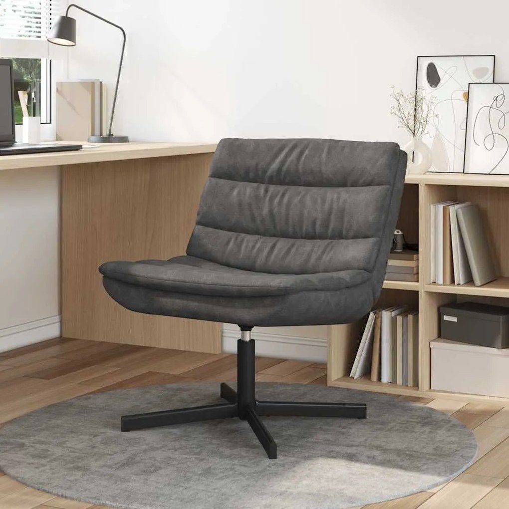vidaXL Cadeira giratória Preto 63 x 75 x 76 cm Couro sintético