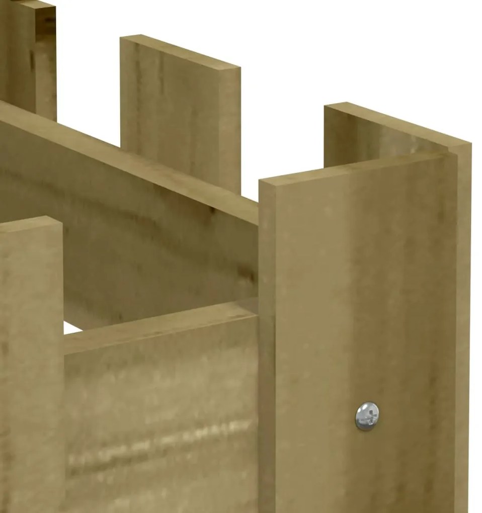Canteiro elevado c/ design cerca 200x30x30 cm pinho impregnado