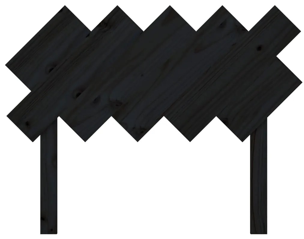 Cabeceira de cama 104x3x80,5 cm pinho maciço preto