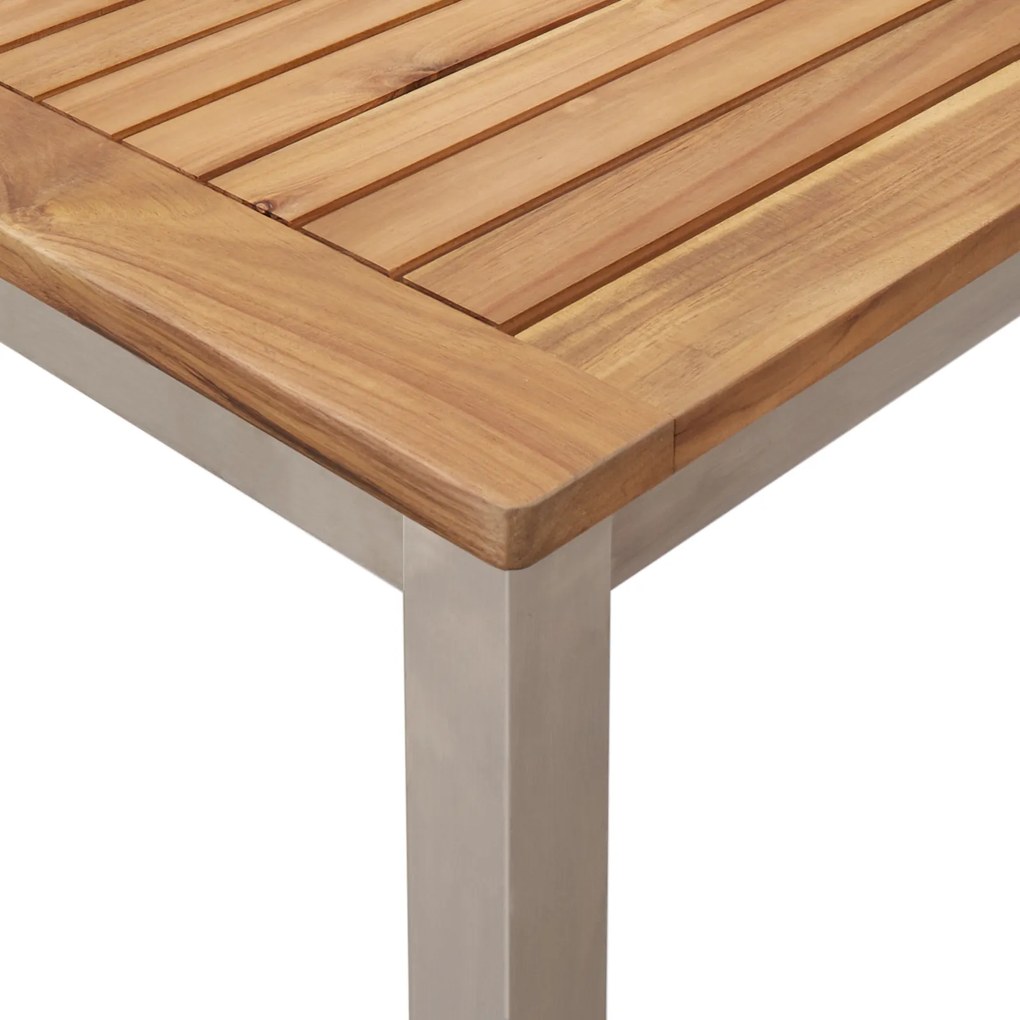 Conjunto de Jantar para Jardim vidaXL de 7 Peças Madeira Sólida Teca