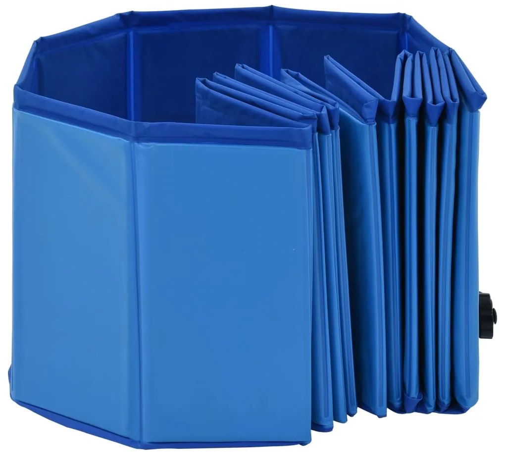 Piscina para cães dobrável 120x30 cm PVC azul