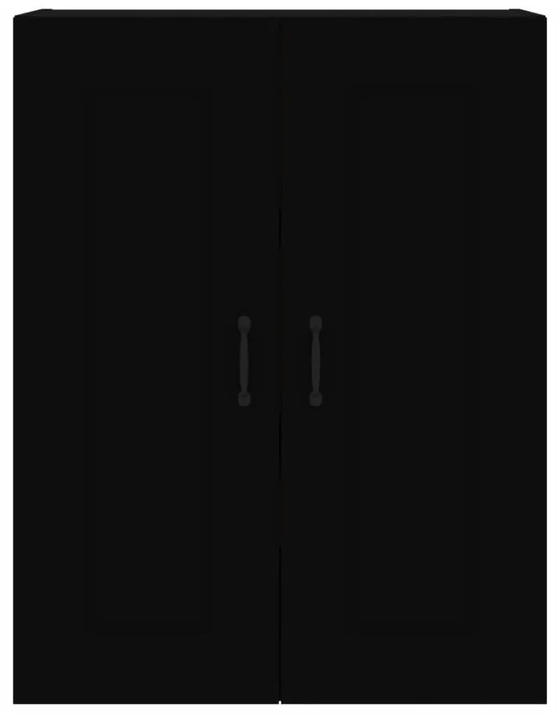 Armário de parede suspenso 69,5x32,5x90 cm preto