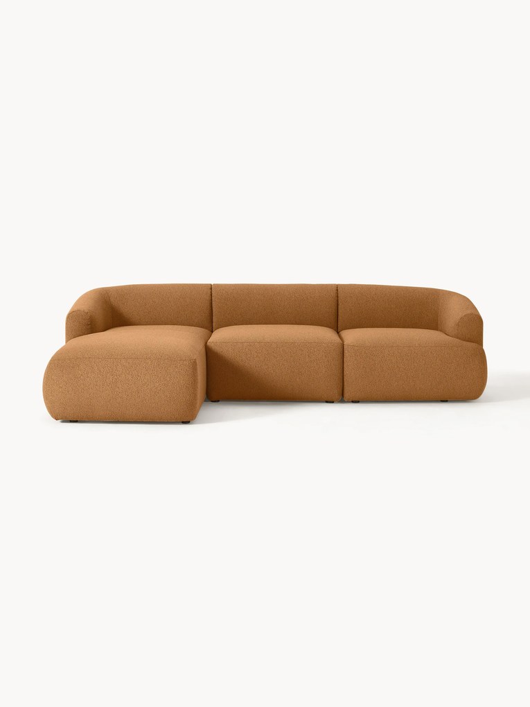 Sofá de canto modular em bouclé Sofia (4 lugares)