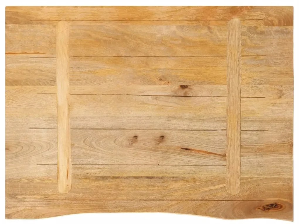 Tampo de mesa c/ borda viva 90x60x2,5 cm mangueira maciça