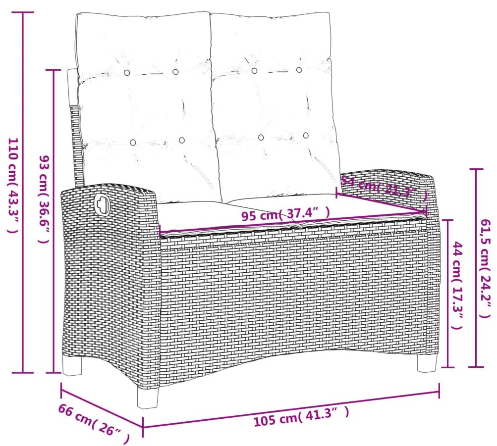 4 pcs conjunto de jantar p/ jardim c/ almofadões vime PE bege