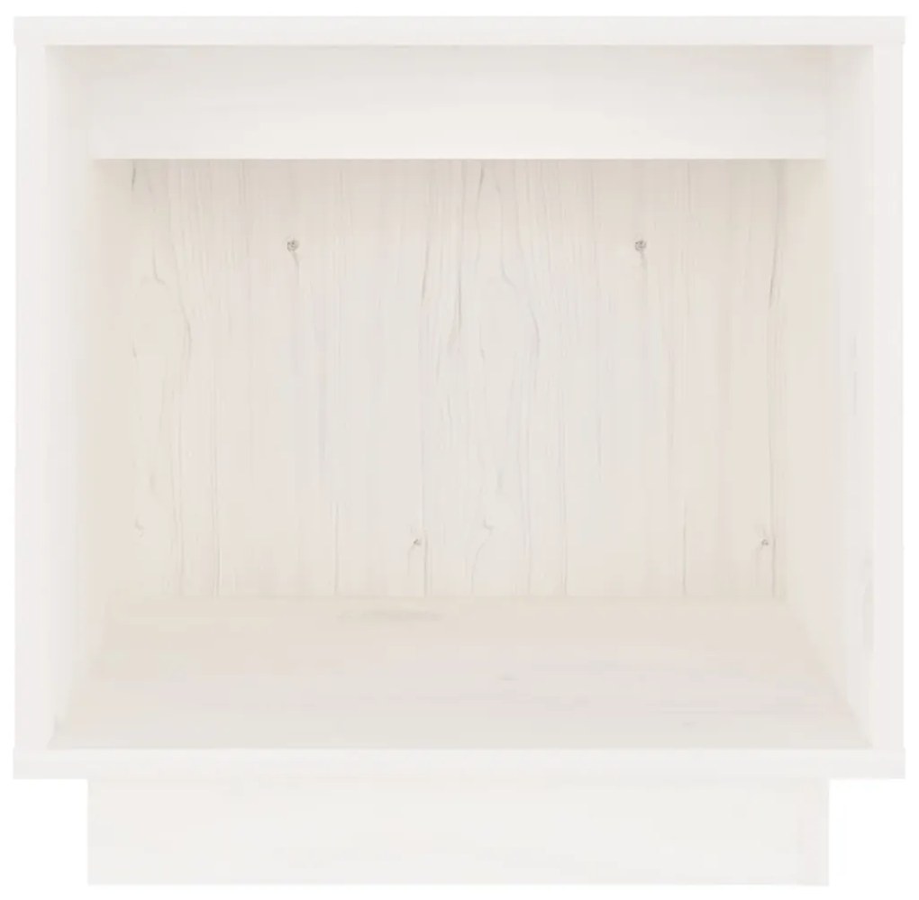 Mesas de cabeceira 2 pcs 40x30x40 cm pinho maciço branco