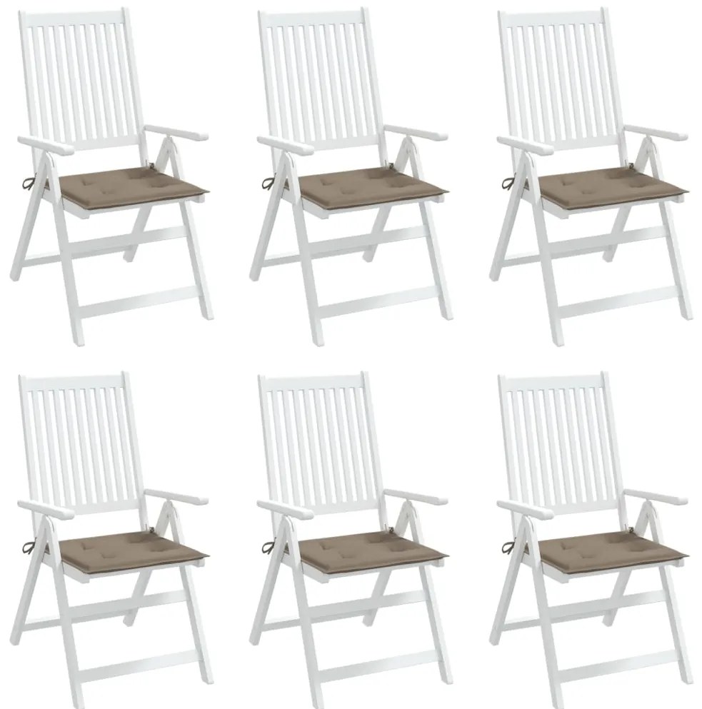 Almofadões p/ cadeiras de jardim 6 pcs oxford cinza-acastanhado