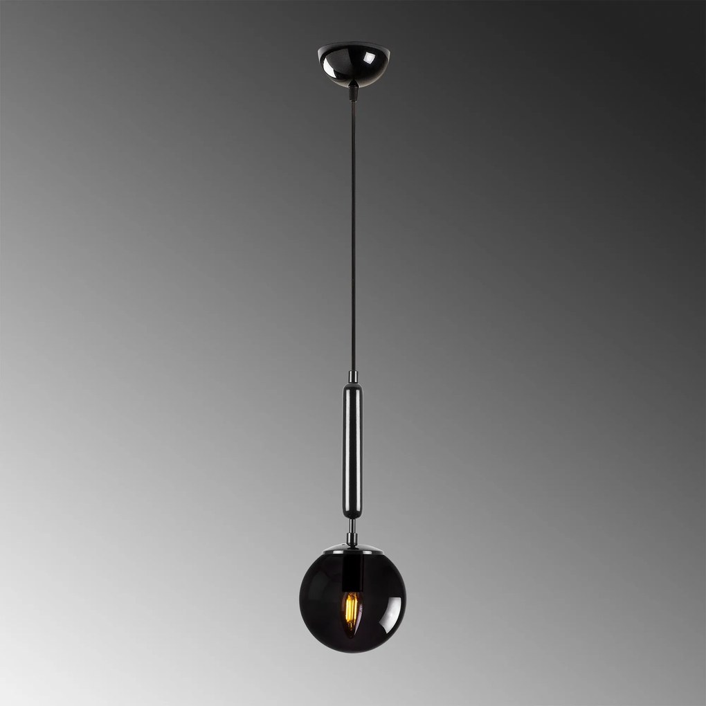 Candeeiro de Teto King – Preto – 15 x 15 x 49 cm