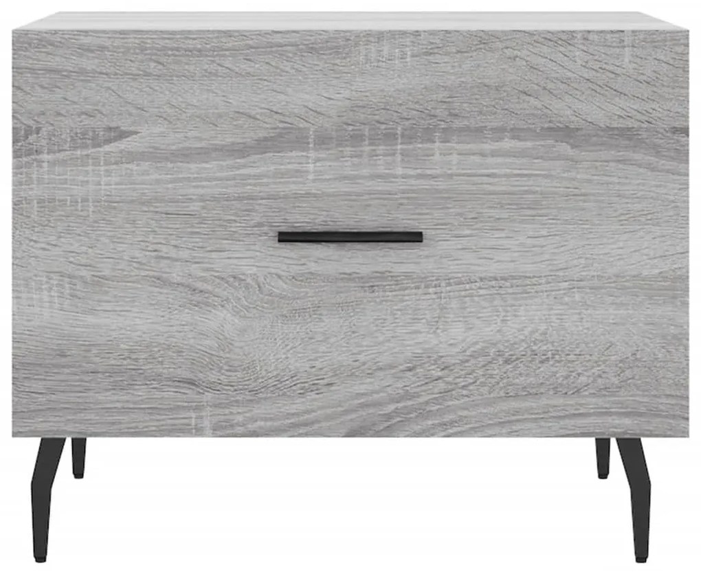Mesas de centro 2 pcs 50x50x40 cm madeira proc. sonoma cinza