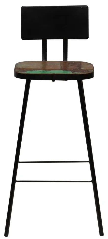 Conjunto de bar 5 pcs madeira recuperada maciça multicor