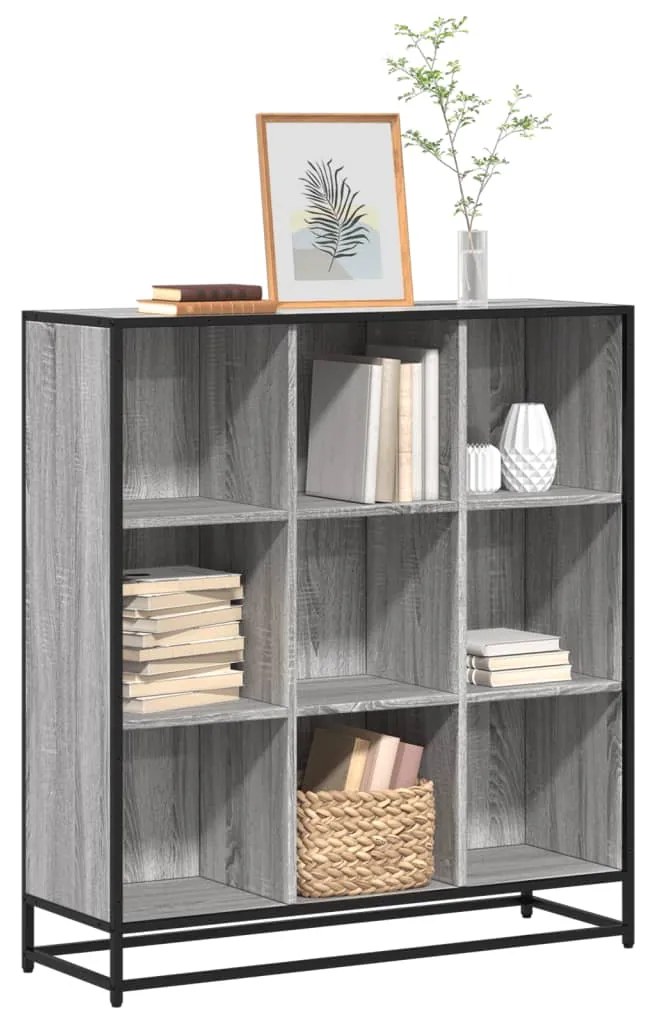 Estante 97,5x33x107,5 cm derivados madeira/metal cinza sonoma