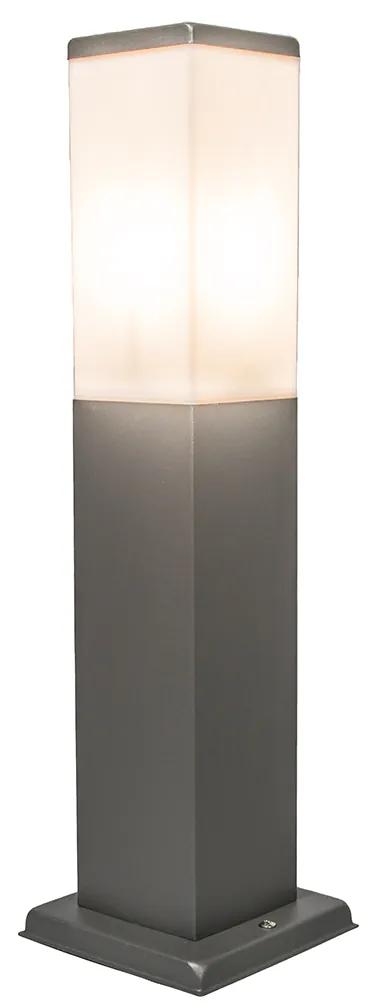 Poste de lâmpada moderno para exterior cinza escuro 45 cm IP44 - Malios Design,Moderno