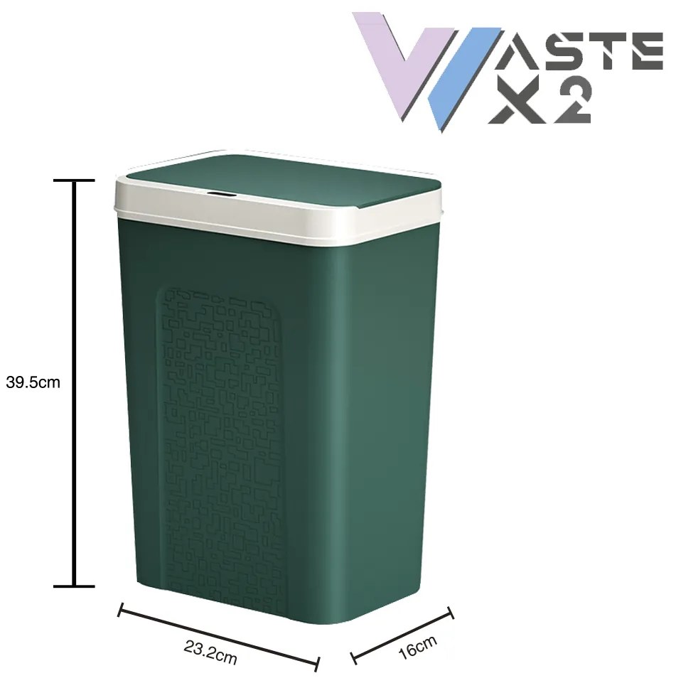 Caixote Lixo Inteligente com Sensor 18L Verde Biwond