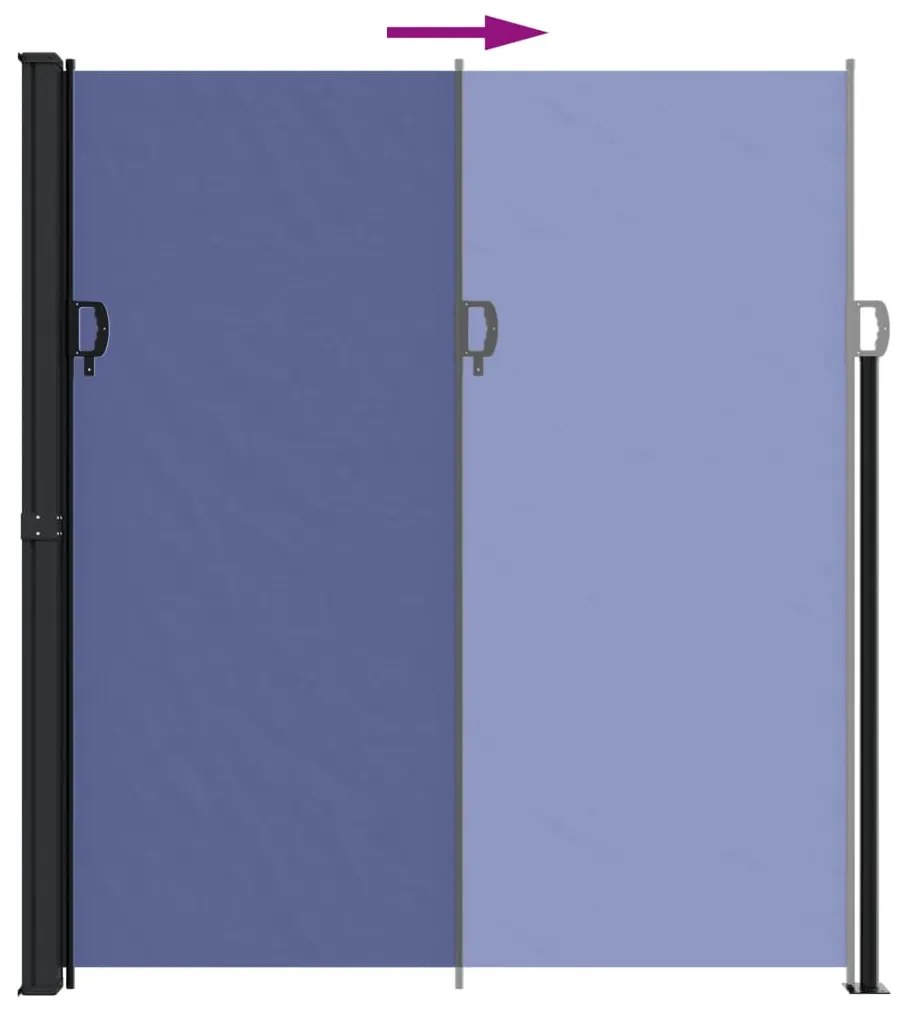 Toldo lateral retrátil 220x300 cm azul