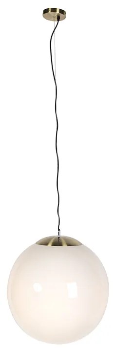 Candeeiro suspenso inteligente escandinavo dourado com vidro opalino 50cm incl. WiFi A60 - Ball 50