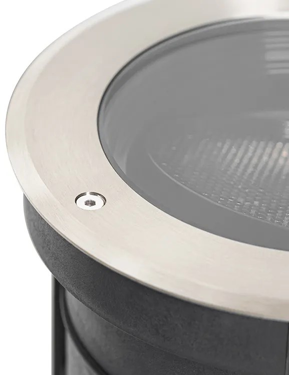 Conjunto de 6 focos de chão em aço AR111 ajustáveis IP65 - Delux Honey