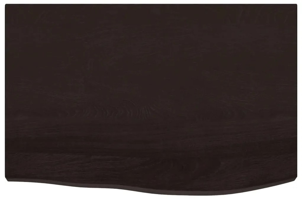 Tampo de mesa 60x40x(2-4) cm carvalho tratado castanho-escuro