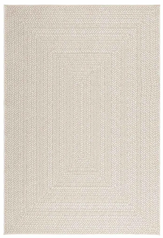 Tapete ZIZUR creme 140x200cm aspeto de juta interior e exterior