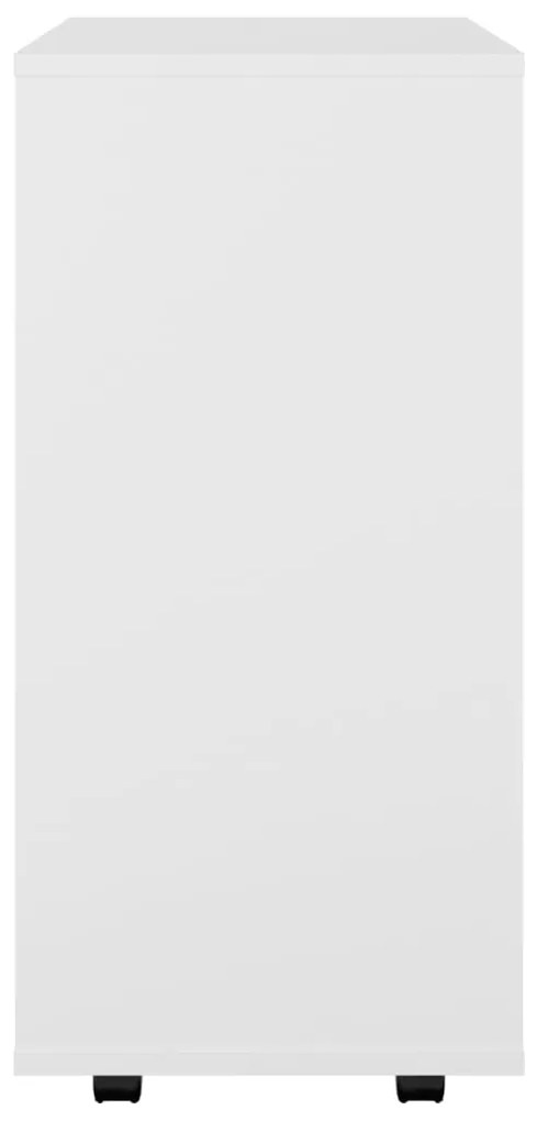 Móvel com rodas 60x35x75 cm derivados de madeira branco