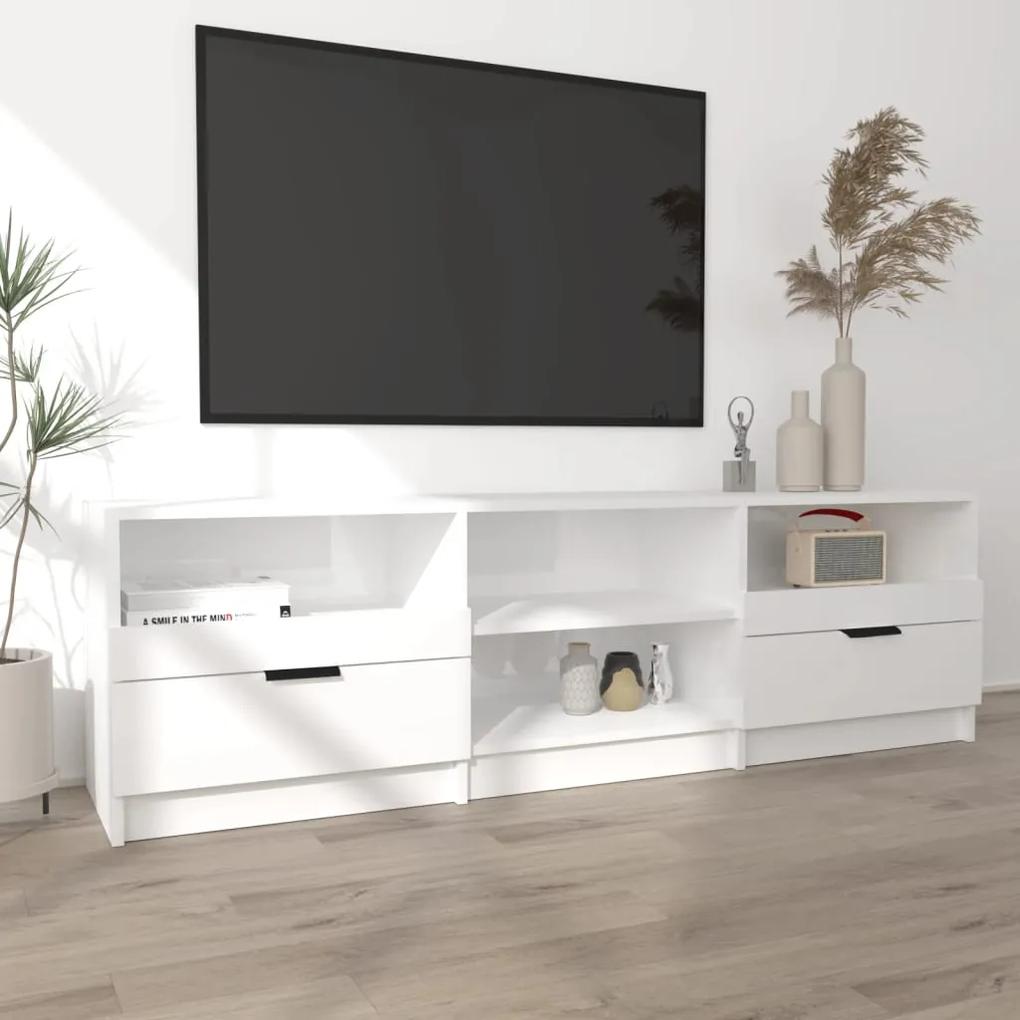 Móvel de TV 150x33,5x45cm madeira processada branco brilhante