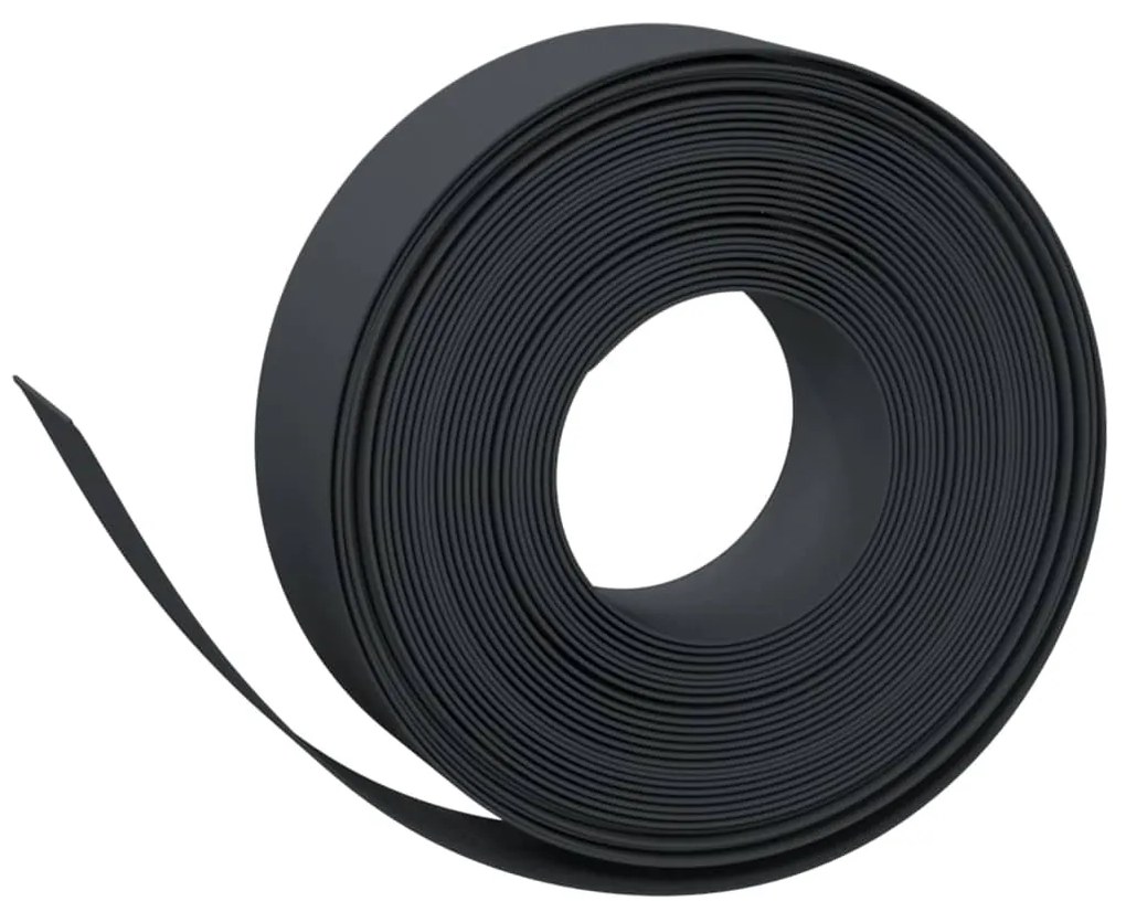 Bordas de jardim 4 pcs 10 m 15 cm polietileno preto