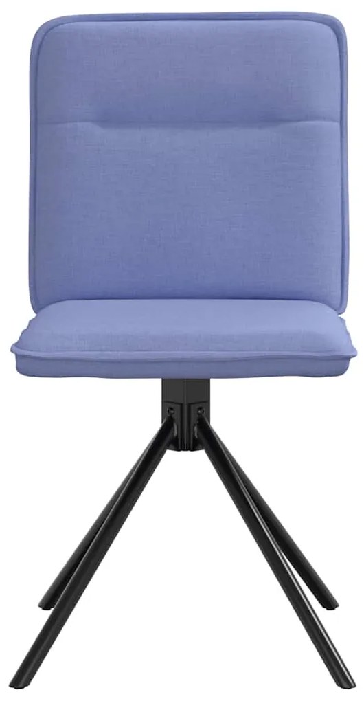 Cadeiras de jantar 6 pcs Jeans Tecido Azul