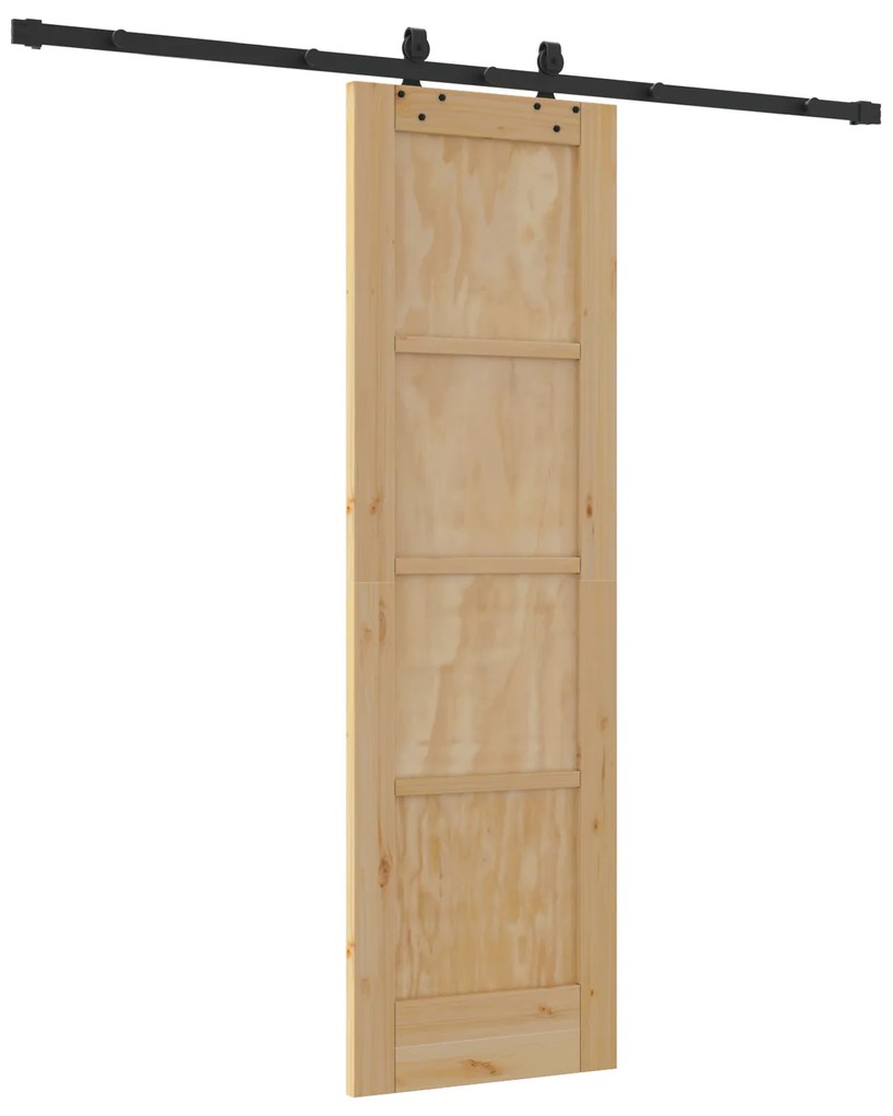 Porta Deslizante vidaXL com Conjunto de Hardware 61x198.5 cm Madeira M