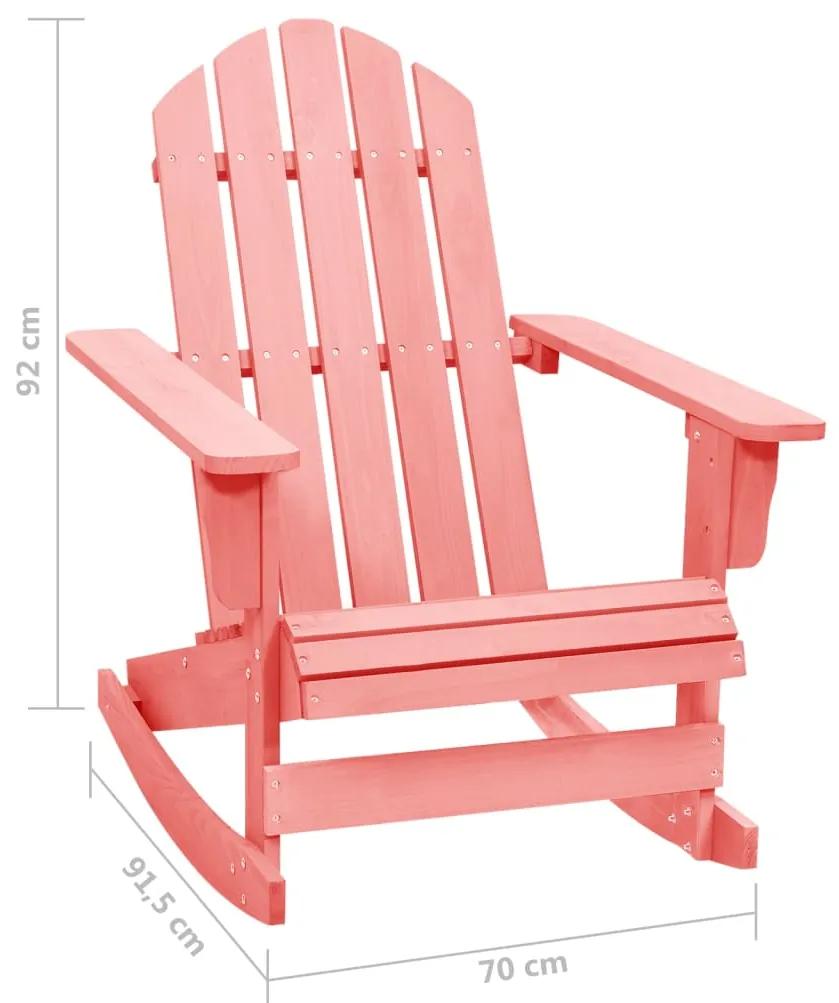 Cadeira Adirondack de baloiçar para jardim abeto maciço rosa