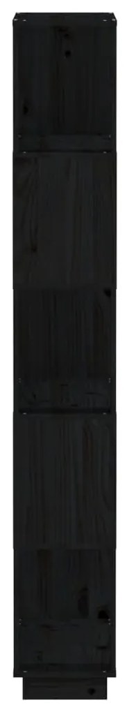 Estante/divisória 80x25x163,5 cm pinho maciço preto