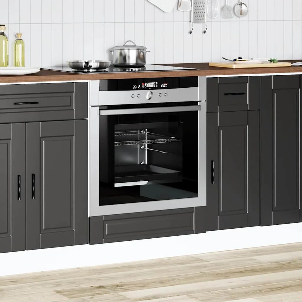 Armário forno Porto derivados de madeira preto
