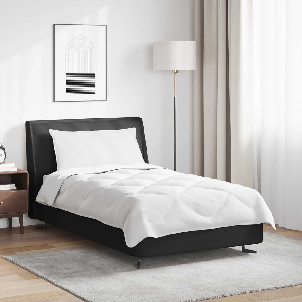 vidaXL Edredão com travesseiro 2 pcs Branco Microfibra