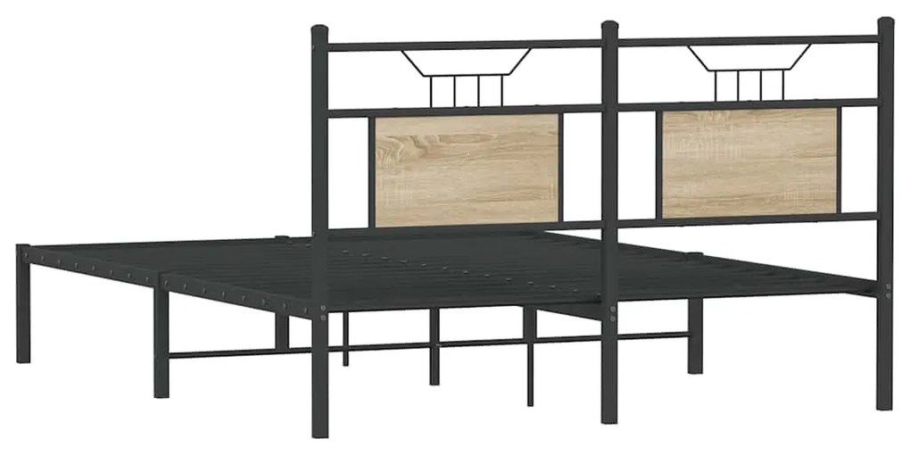 Estrutura cama s/ colchão derivados de madeira carvalho sonoma