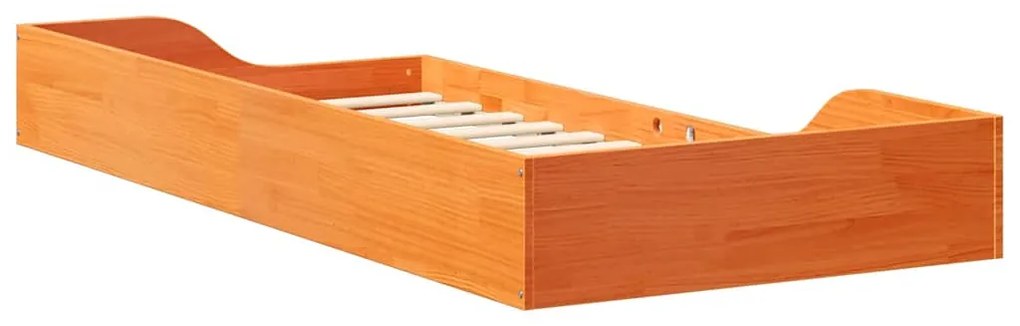 Estrutura de cama de chão Castanho-mel 80 x 200 cm