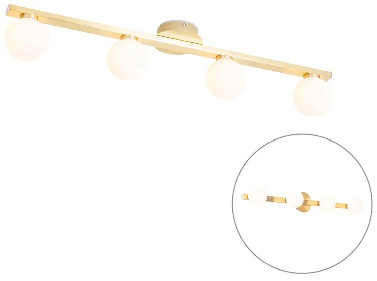 Candeeiro de teto moderno em latão IP44 4-luzes - Cederic Moderno