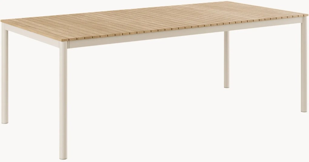 Mesa de jardim com tampo em madeira de teca Mood Classic, 208 x 100 cm
