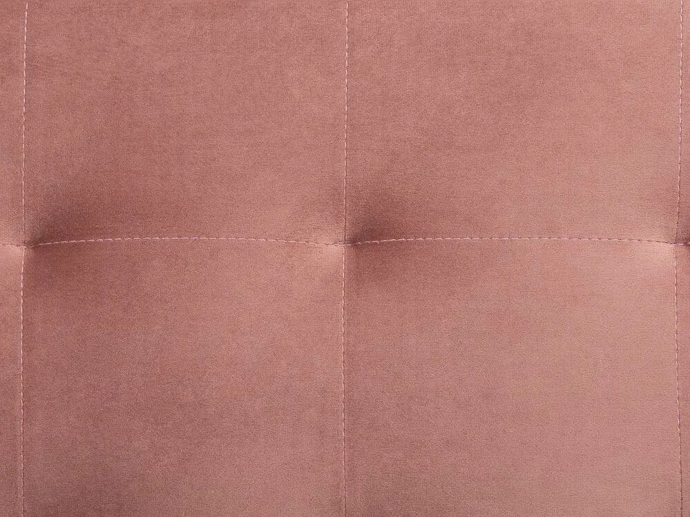 Sofá-cama de 3 lugares em veludo rosa ABERDEEN Beliani