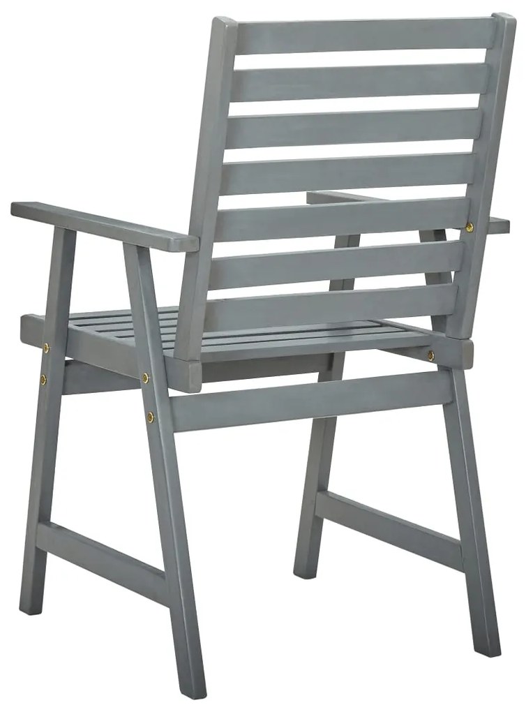 Cadeiras de jantar p/ jardim 3 pcs c/ almofadões acácia maciça
