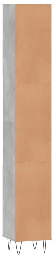 Armário de Casa de Banho 30x30x190 cm derivados de madeira cinzento ci