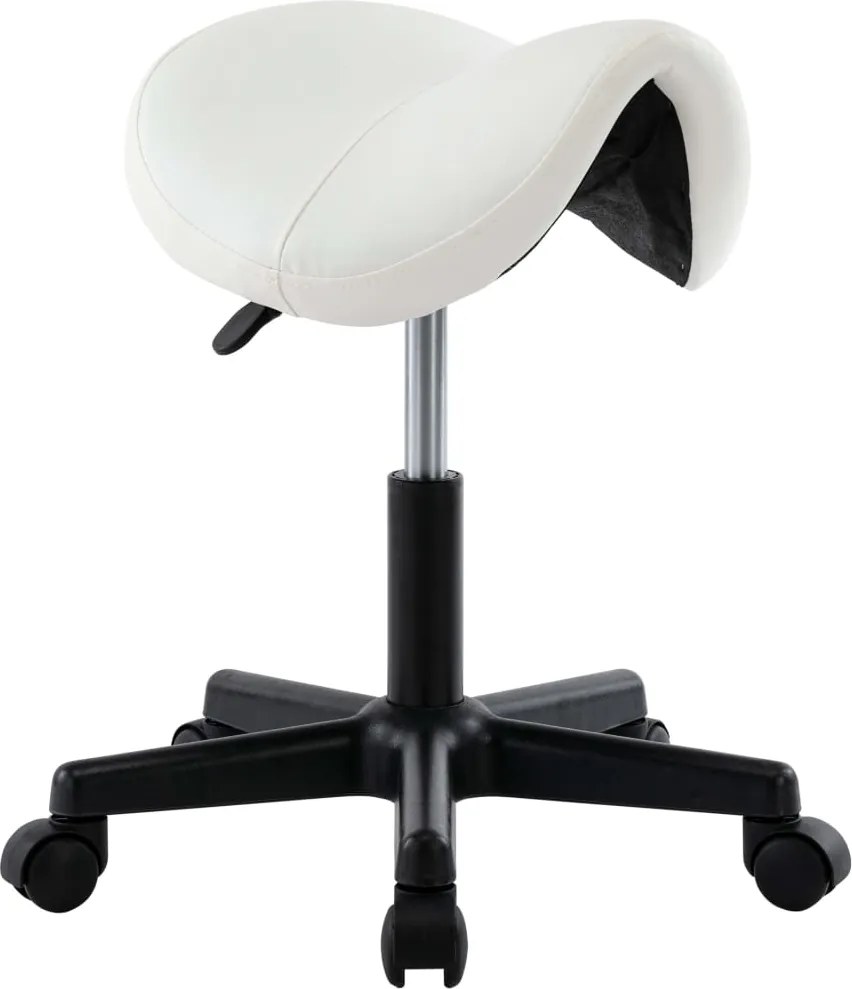 vidaXL Banco de trabalho couro artificial branco